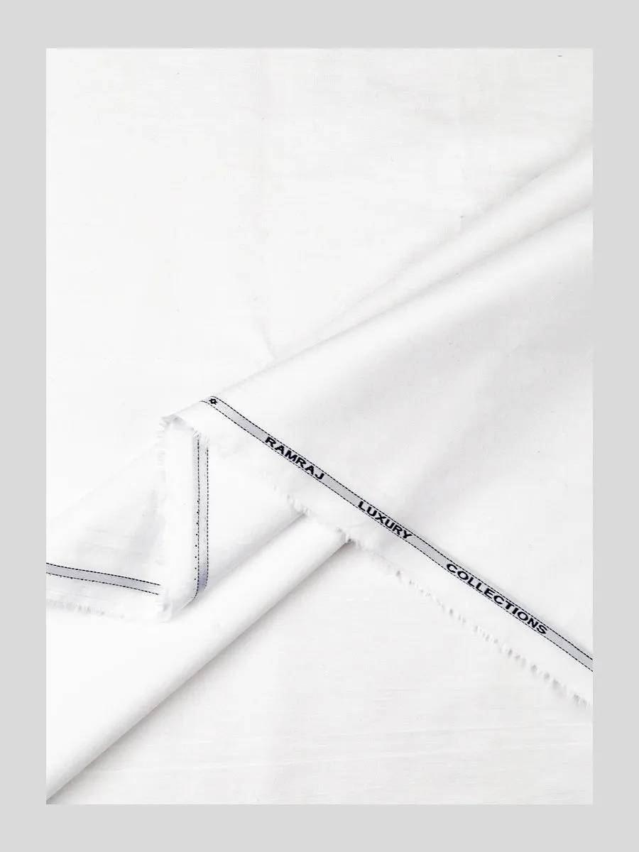 100% Luxury Cotton White Shirt Fabric Giza Touch 5050