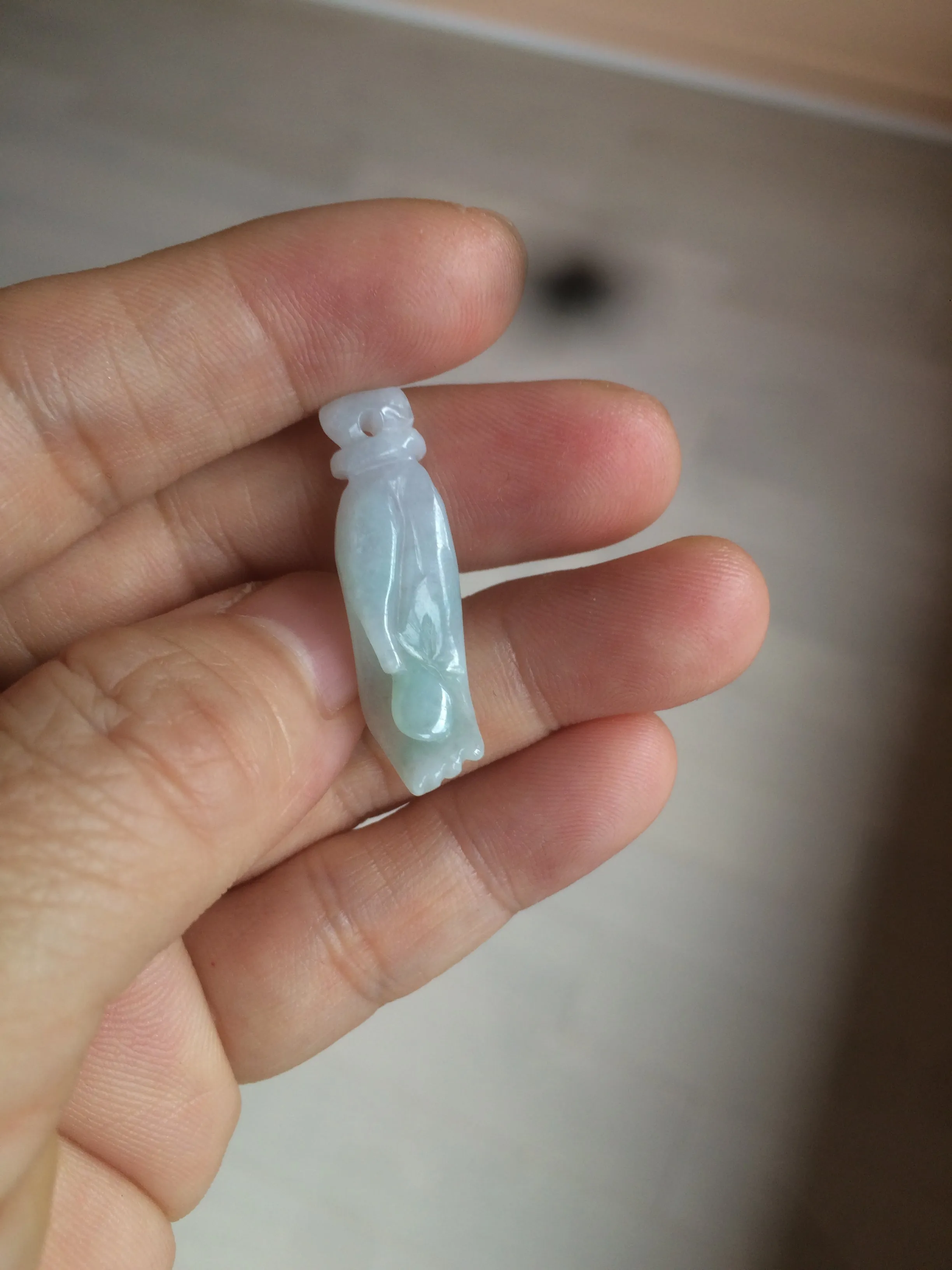 100% natural type A icy watery sunny green/purple a pearl in my palm (apple of my eye, 掌上明珠) Jadeite jade bead AQ72