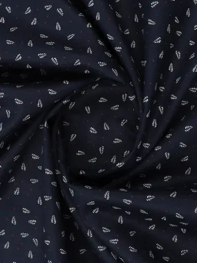 100%Cotton Printed Dark Navy Shirt Fabric-Alpha