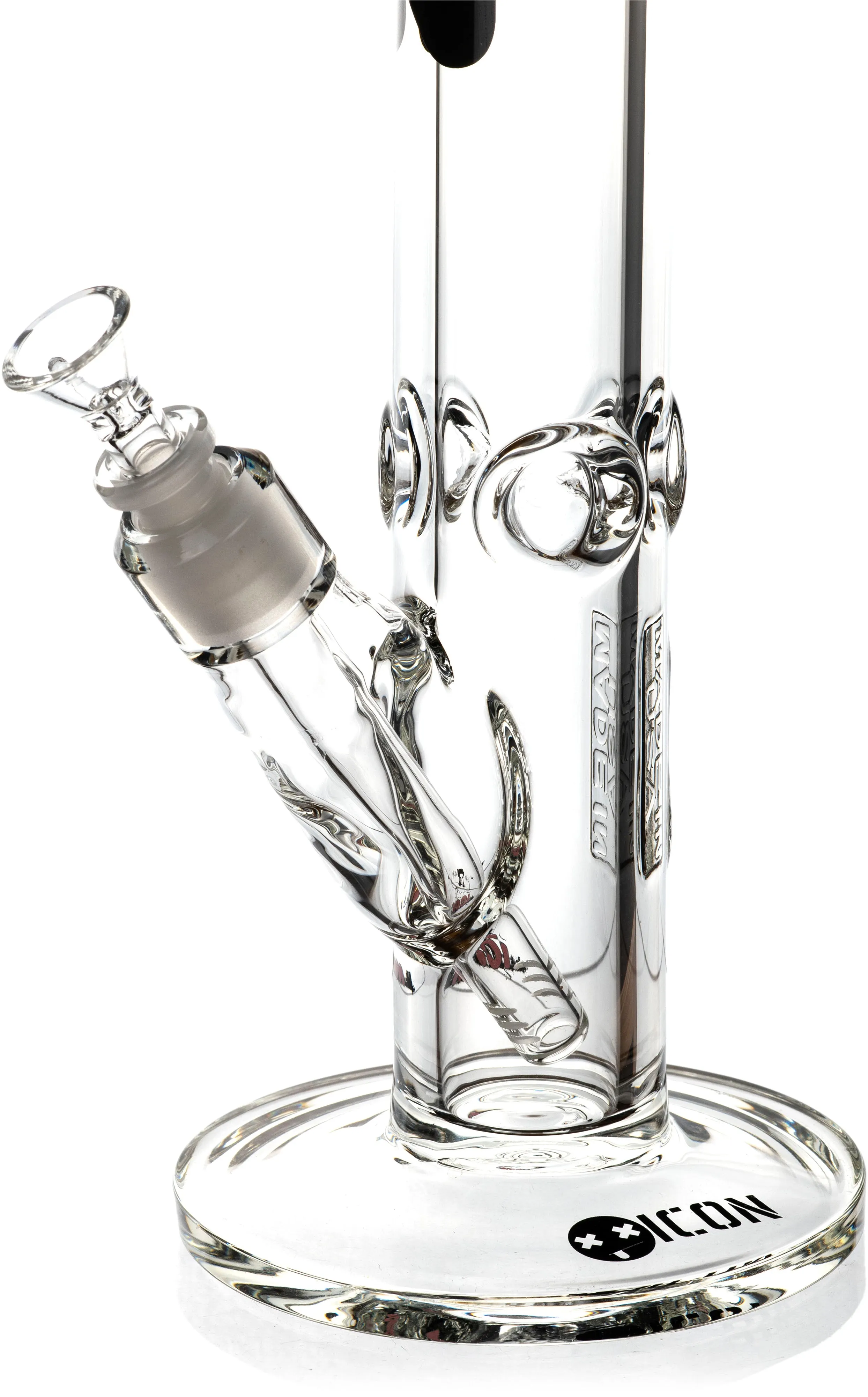 18 Heavy 9mm Straight Tube Bong, by ICON Glass