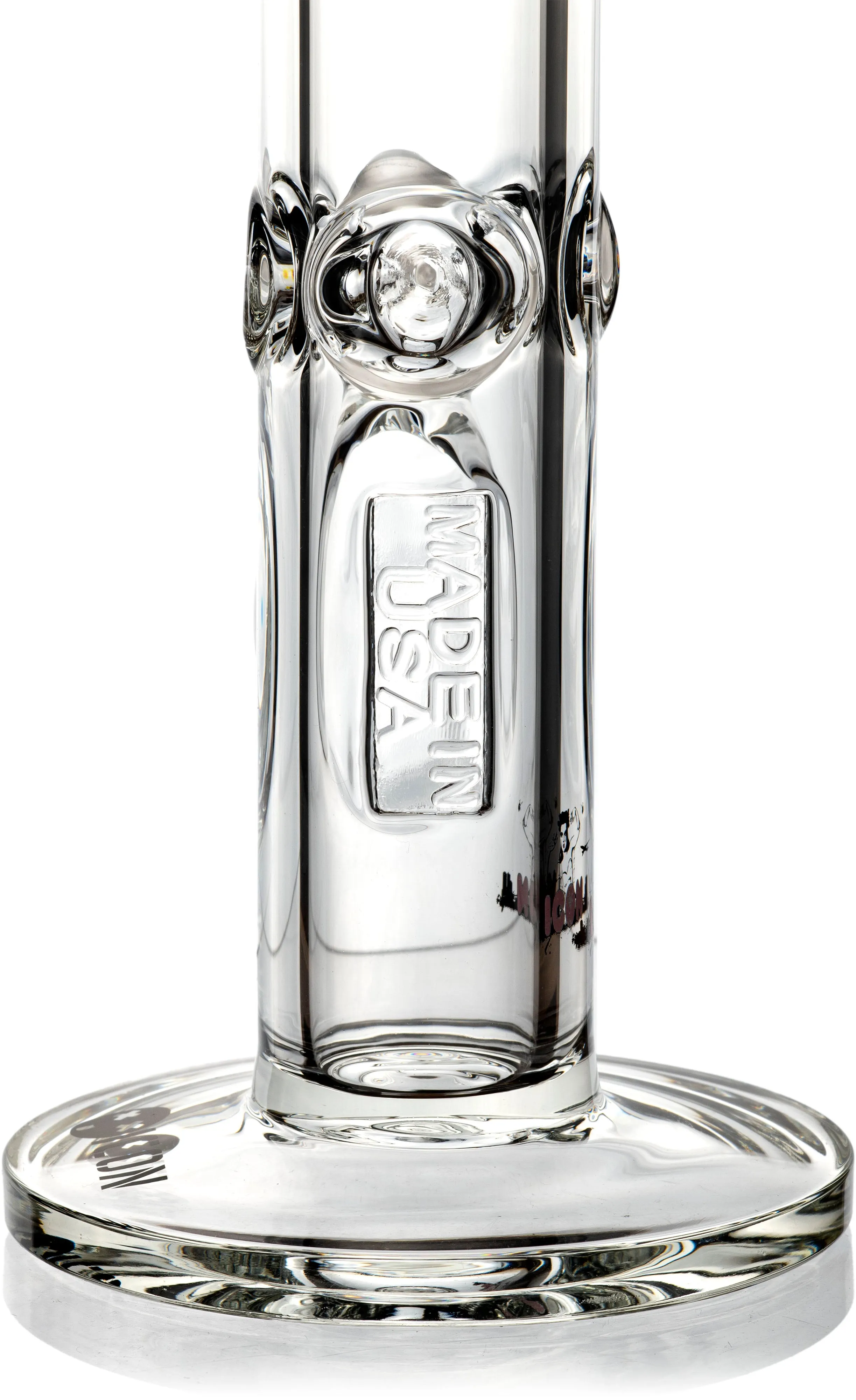 18 Heavy 9mm Straight Tube Bong, by ICON Glass