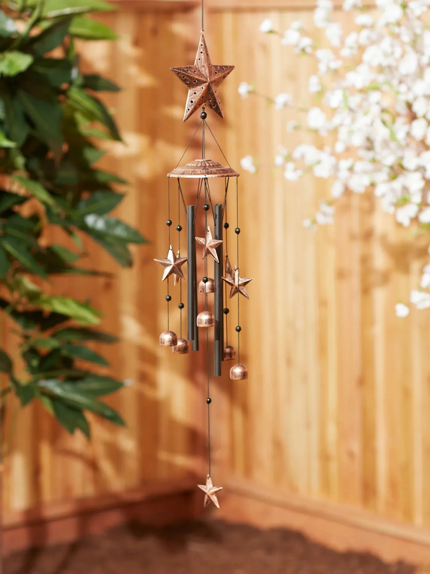 34 Bronze Stars Wind Chimes