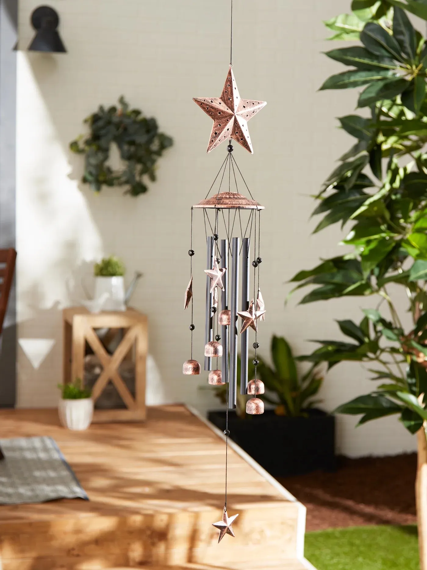 34 Bronze Stars Wind Chimes