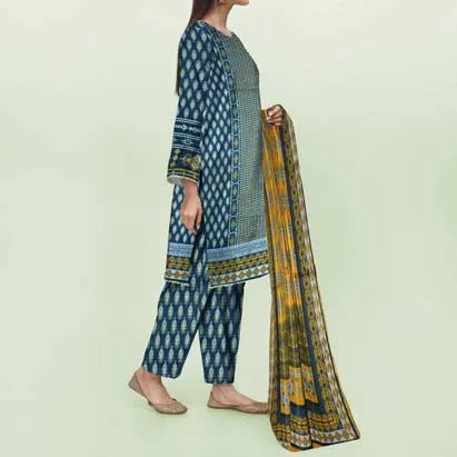 3PC- Unstitched Digital Printed Lawn Suit PS4600