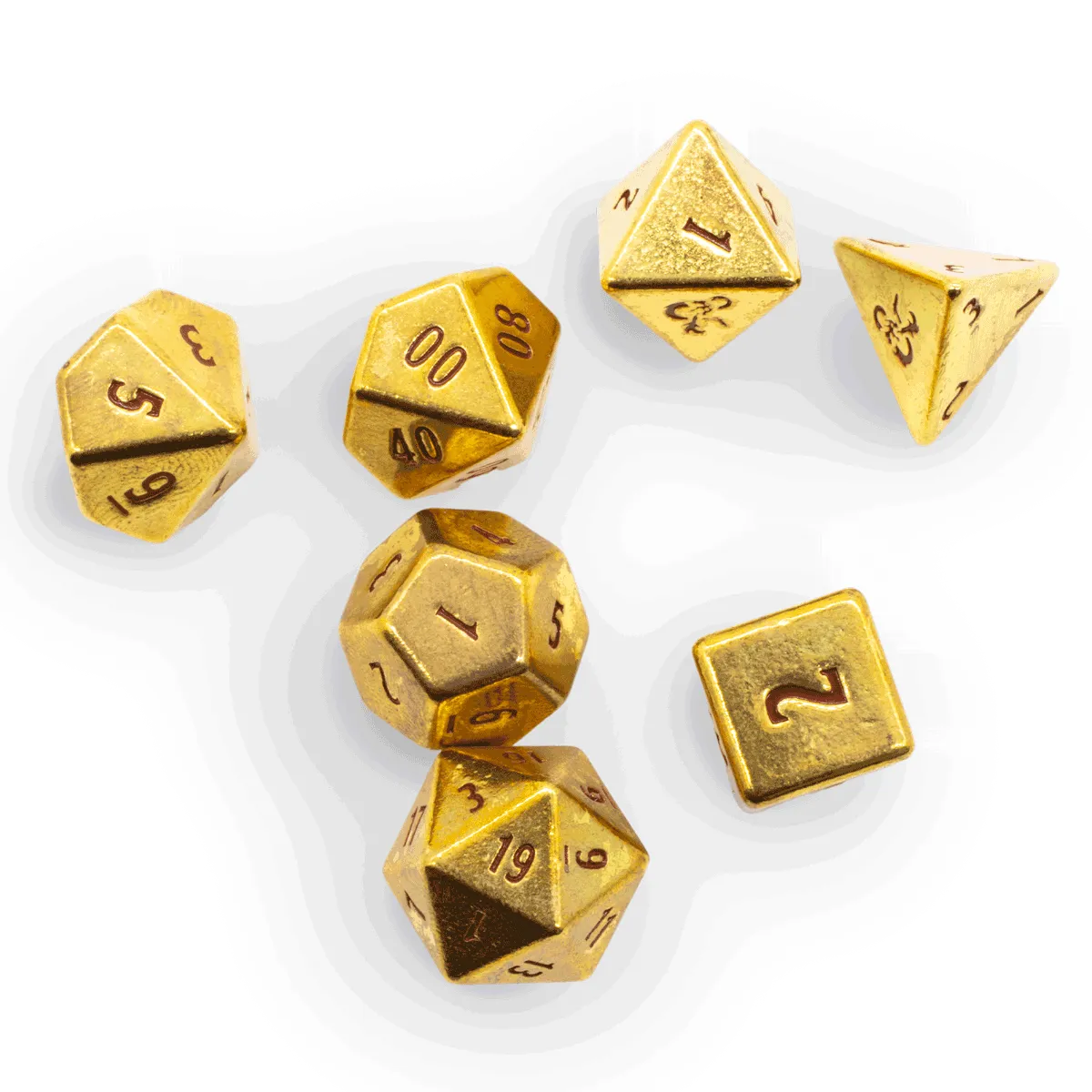 50th Anniversary Heavy Metal 7 RPG Dice Set for Dungeons & Dragons