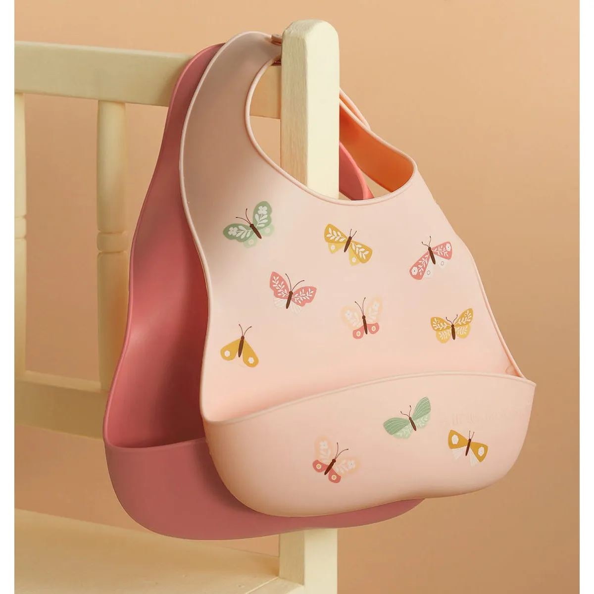 A Little Lovely Company Silicone Bibs Set of 2: Butterflies