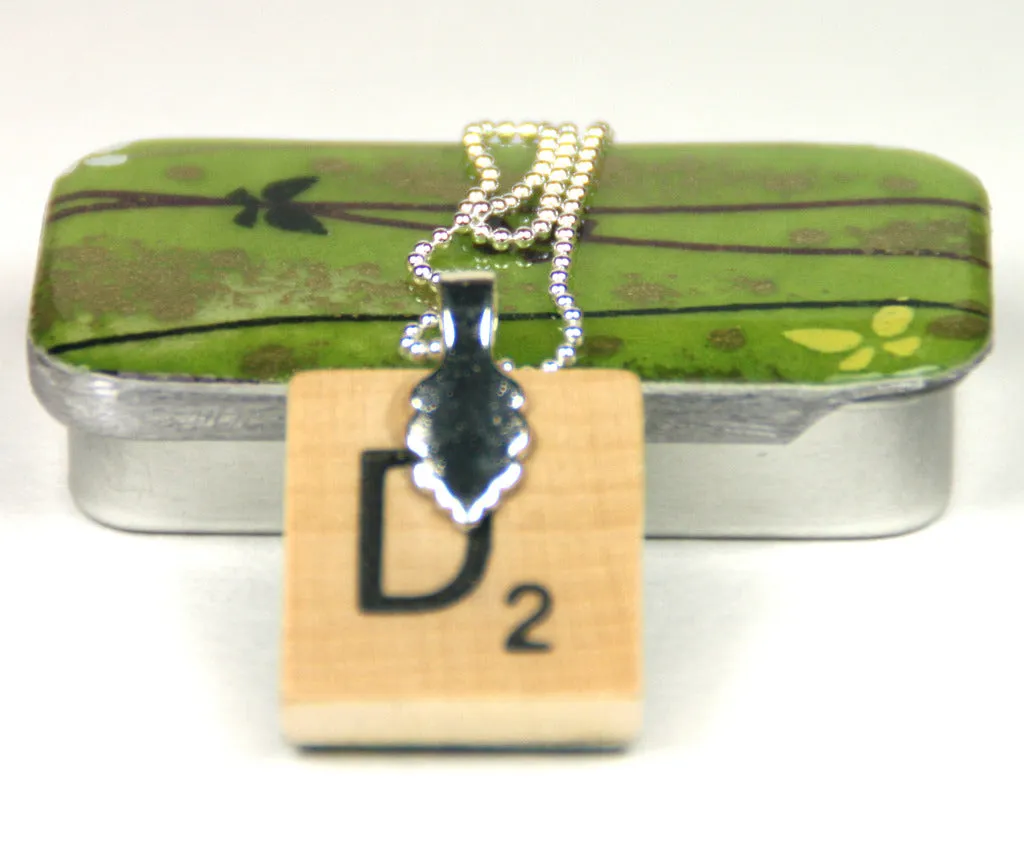 A Scrabble Tile Pendant and Teeny Tiny Tin Flutterby