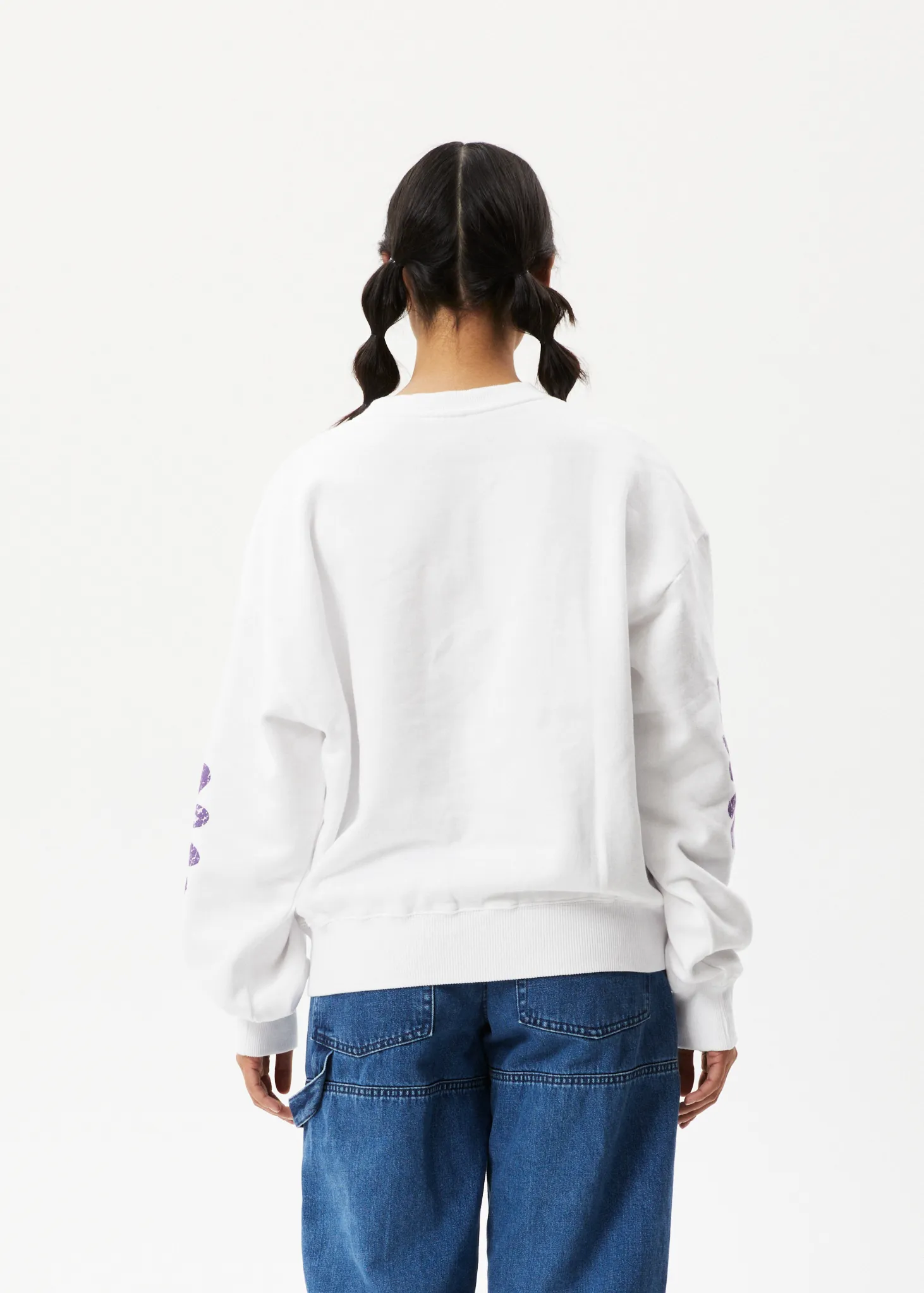 AFENDS Womens Daisy - Crew Neck Jumper - White