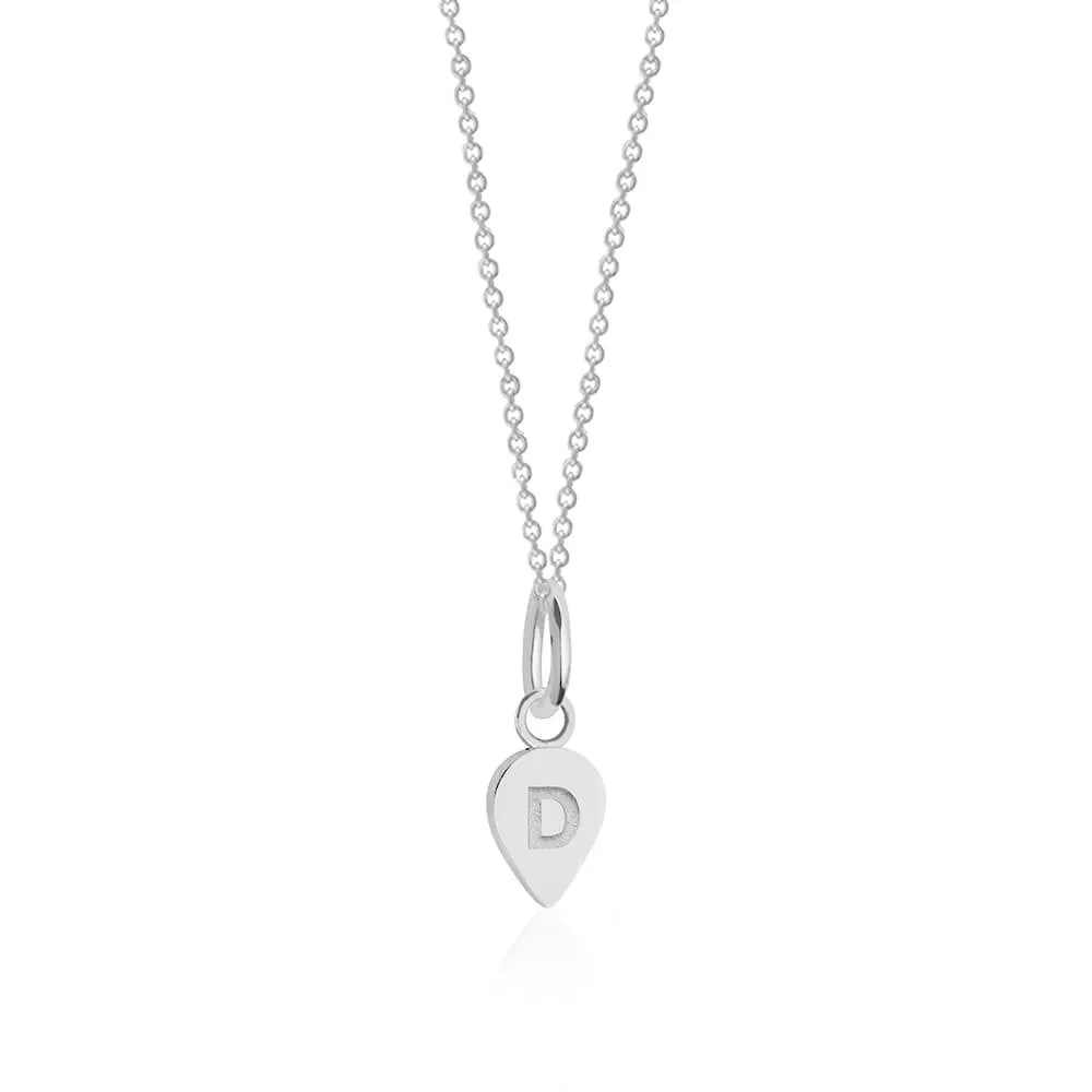 Alphabet Silver Charm, D