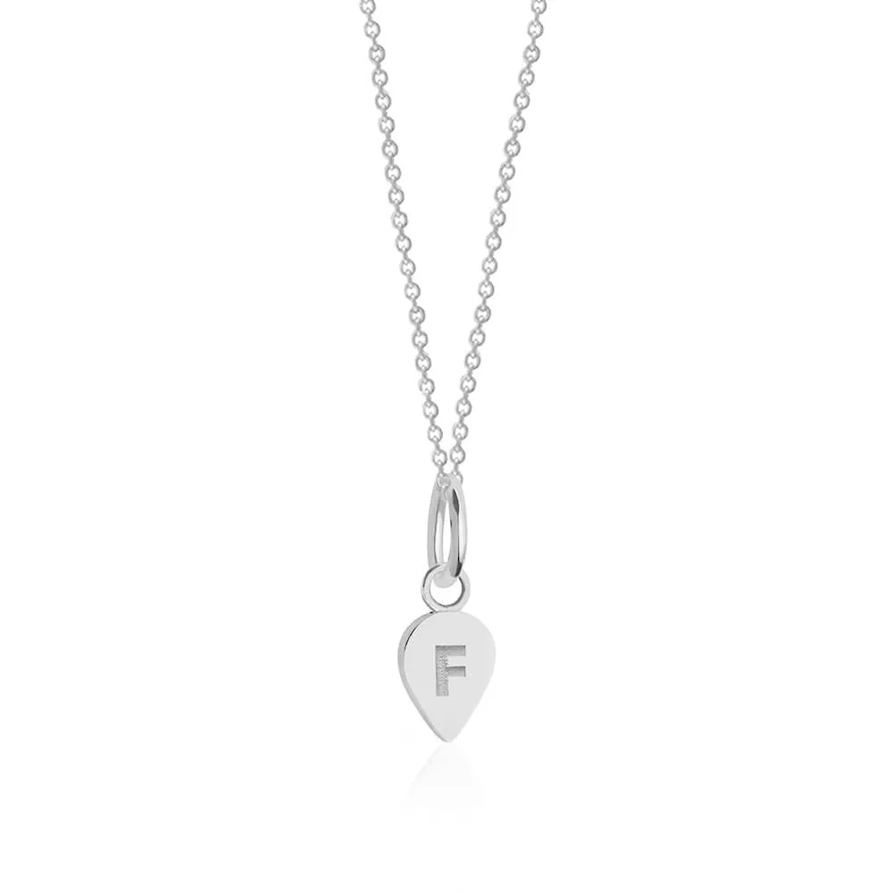 Alphabet Silver Charm, F