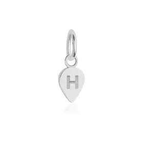 Alphabet Silver Charm, H