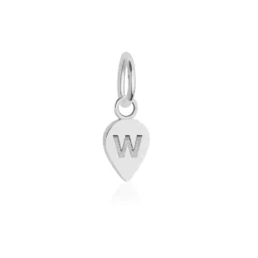 Alphabet Silver Charm, W