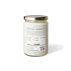 Apotheke Fragrance Glass Jar Candle "Teakwood"