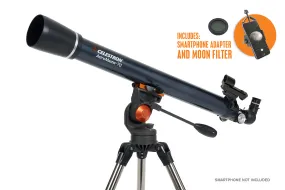 AstroMaster 70AZ Telescope with Phone Adapter and Moon Filter