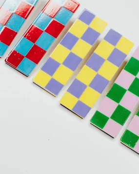 Checker Bar Clip Set – Assorted Colors