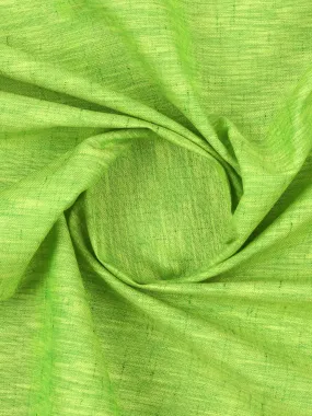 Cotton Rich Parrot Green Colour Self Design Shirt Fabric Infinity