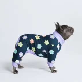 Dog Pajama - Daisy Navy