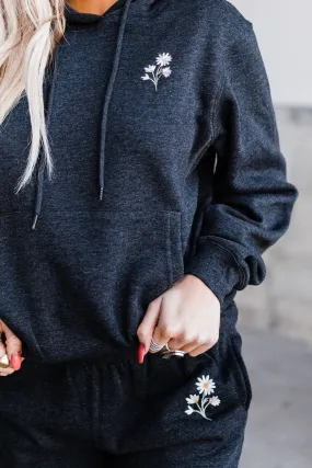 Embroidered Daisy Hoodie