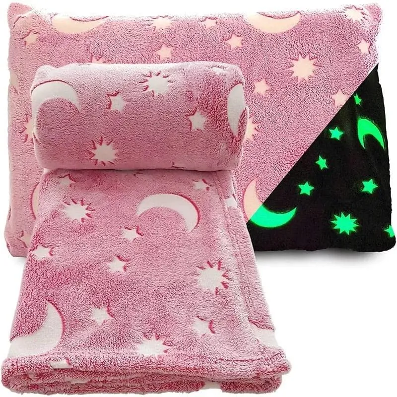 Glow in The Dark Blanket Gifts for Toddler(Random Colour & design will be send)