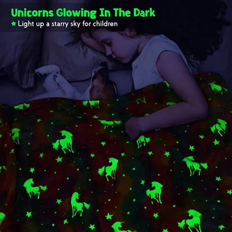 Glow in The Dark Blanket Gifts for Toddler(Random Colour & design will be send)