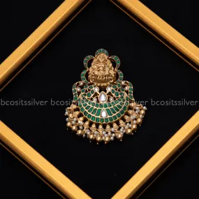 Gold Plated Kundan Sai Pendant - 1733