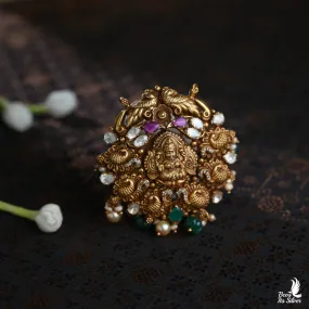 Gold Plated Polki Nakash Pendant - 2987