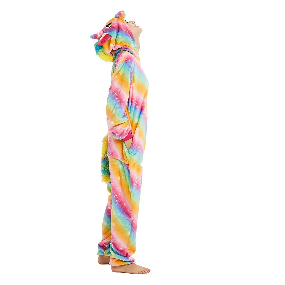 Golden Rainbow Unicorn Adult Onesie