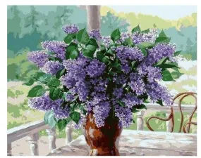 Lavender Serenity DIY Diamond Painting Kit in Vase