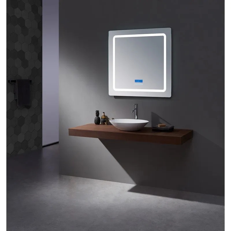 Lexora Caldona 36 Wide x 32 Tall LED Mirror w/ Defogger | LC3632LEDM