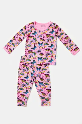 Long Sleeve Pajama Set | Butterflies