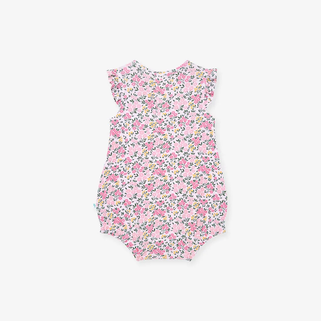 Meadow Haze Pointelle Ruffled Bubble Romper