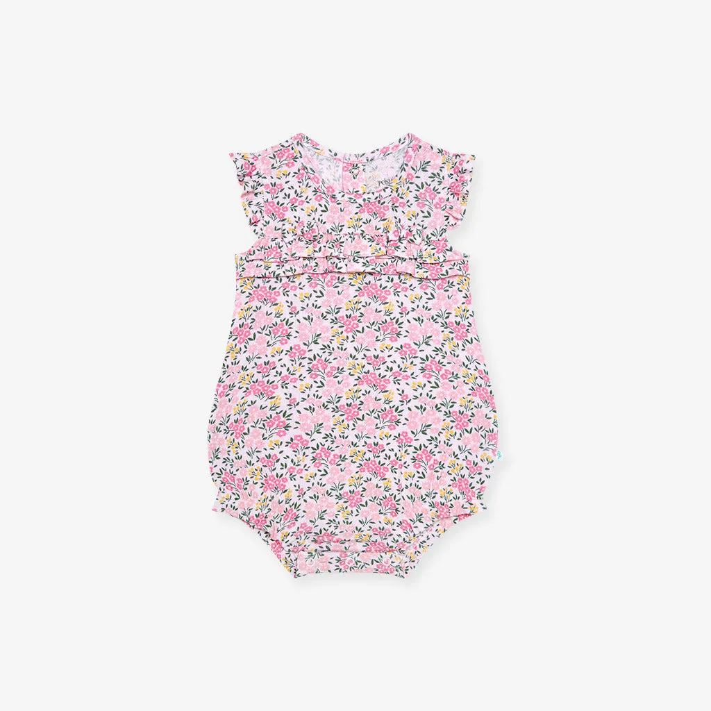 Meadow Haze Pointelle Ruffled Bubble Romper