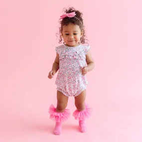 Meadow Haze Pointelle Ruffled Bubble Romper