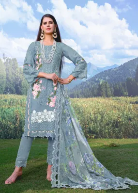 Noori SoftBlue Full Heavy Work Pakistani Suit Set