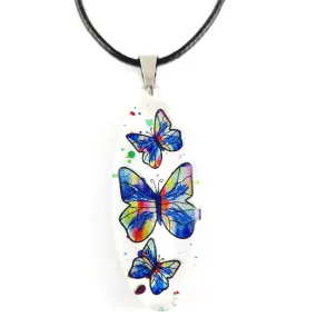 Oval Butterfly Pendant